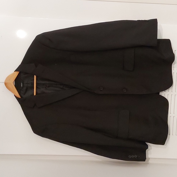 ANGELO ROSSI Hand Tailored Miro Tech Mens Black Blazer Suit Jeacket Size 46 S - Picture 2 of 13